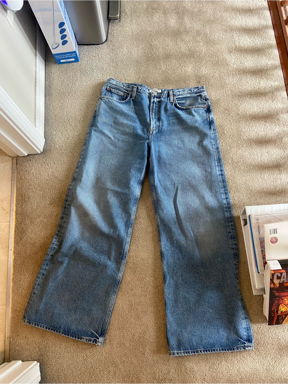 Agolde Women's Wide-Leg Jeans in Medium Blue Wash